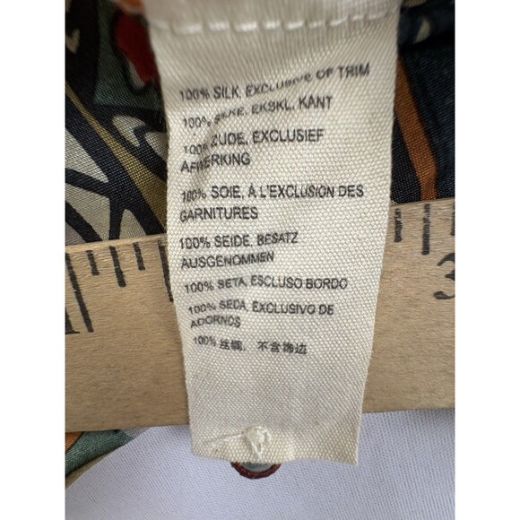 Johnny Was Silk Paisley Multicolor Roll Tab Boho Pink Top Shirt XL - Picture 10 of 10